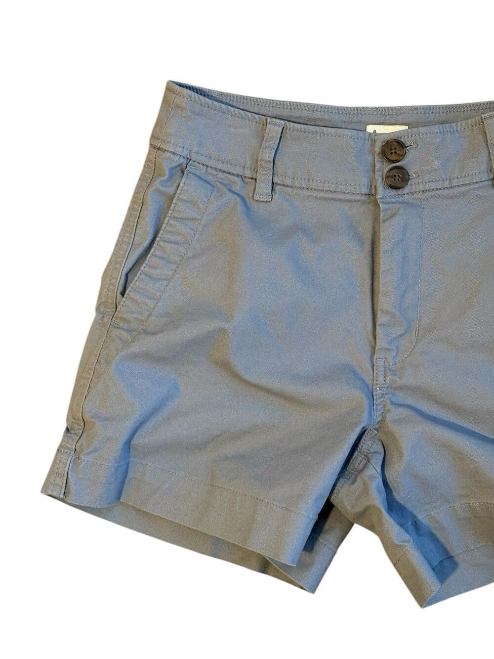 A New Day Stretch Elastizado Chino Shorts Women's Size 4 Gray 4.5" inseam Pocket - Picture 12 of 13